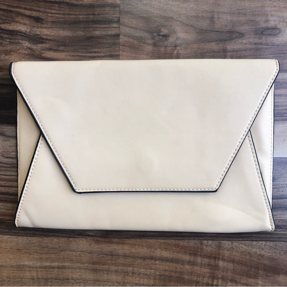 Zara Vegan Leather Envelope Clutch Purse